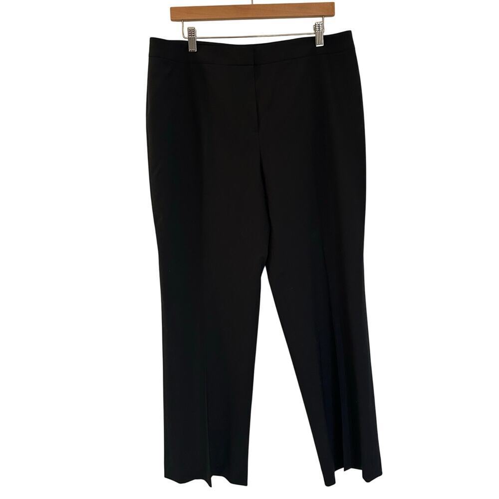 Lafayette 148 New York Virgin Wool Pants sz 14 Black Wool Pants